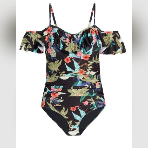 City Chic Plus Size One Piece Swimsuit Bathing 1pc - Picture 2 of 6